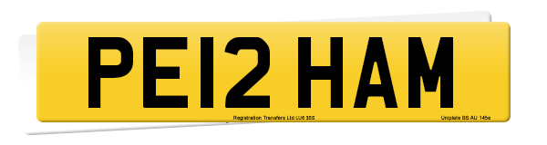Registration number PE12 HAM